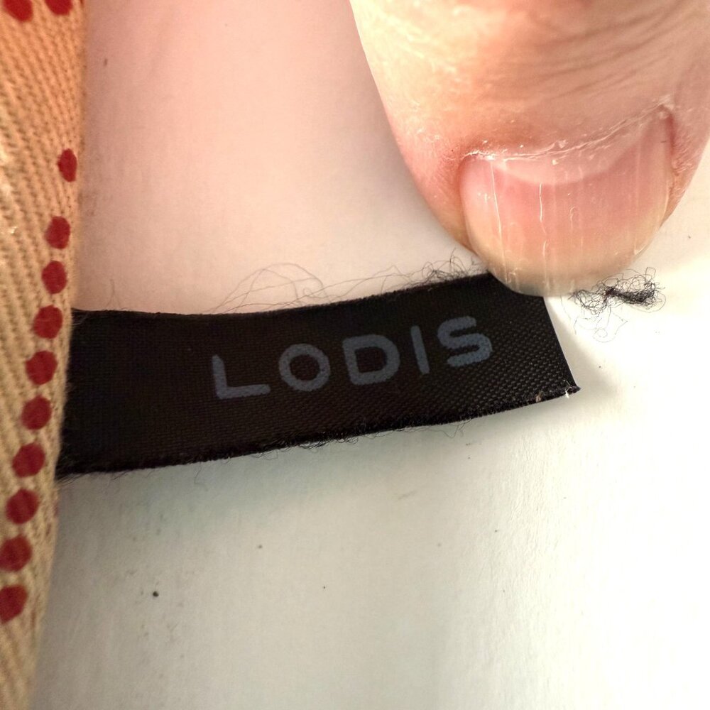 Lodis Black Leather Crossbody Bag Adjustable Strap Interior Staining AS IS - Picture 7 of 14